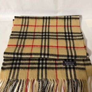 Authentic Burberry Classic Beige Plaid Scarf